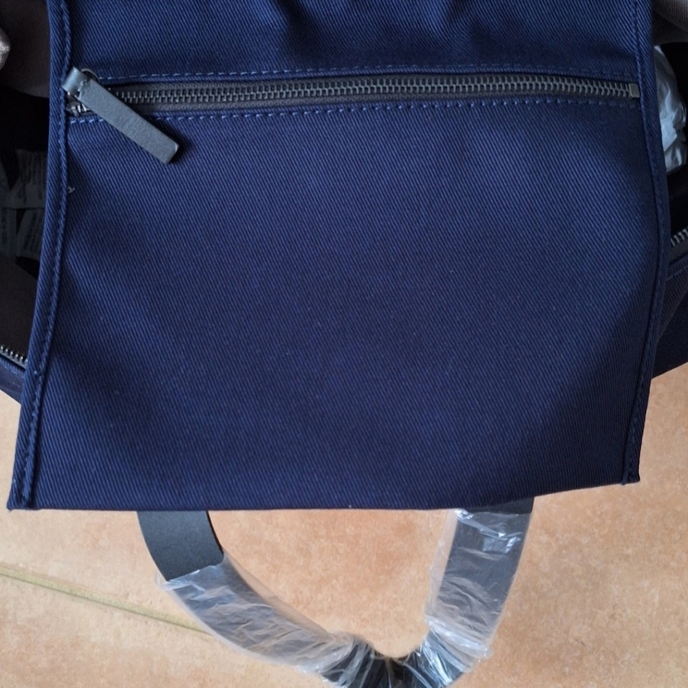 Everlane New The Dipped Weekender Duffle Bag Navy/black Large Twill - Picture 7 of 15